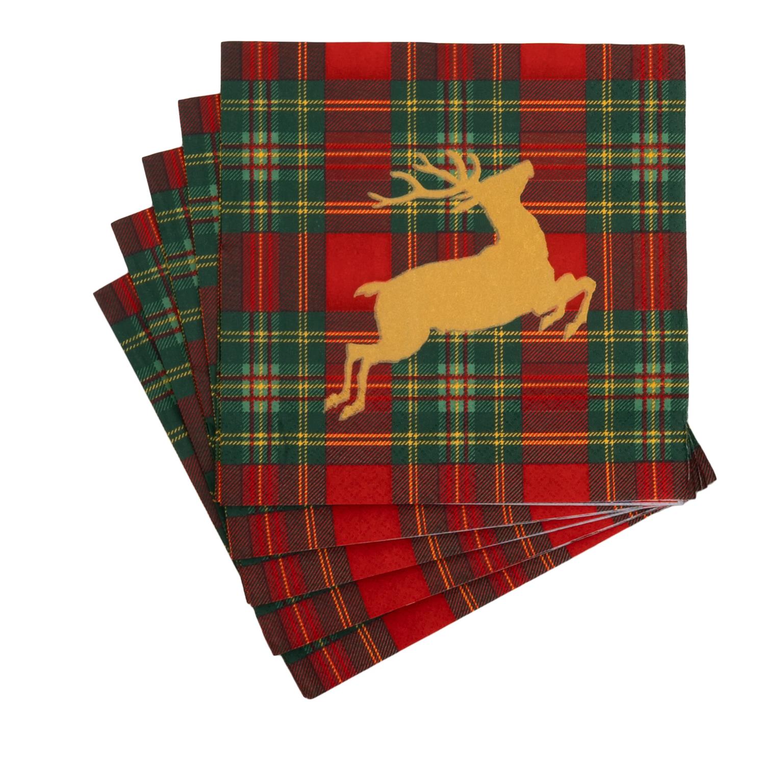 CASPARI Servietter,Reindeer tartan