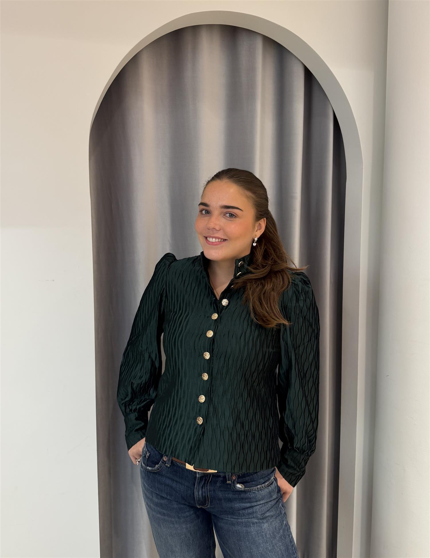 YAS Yasripple Shirt Pine