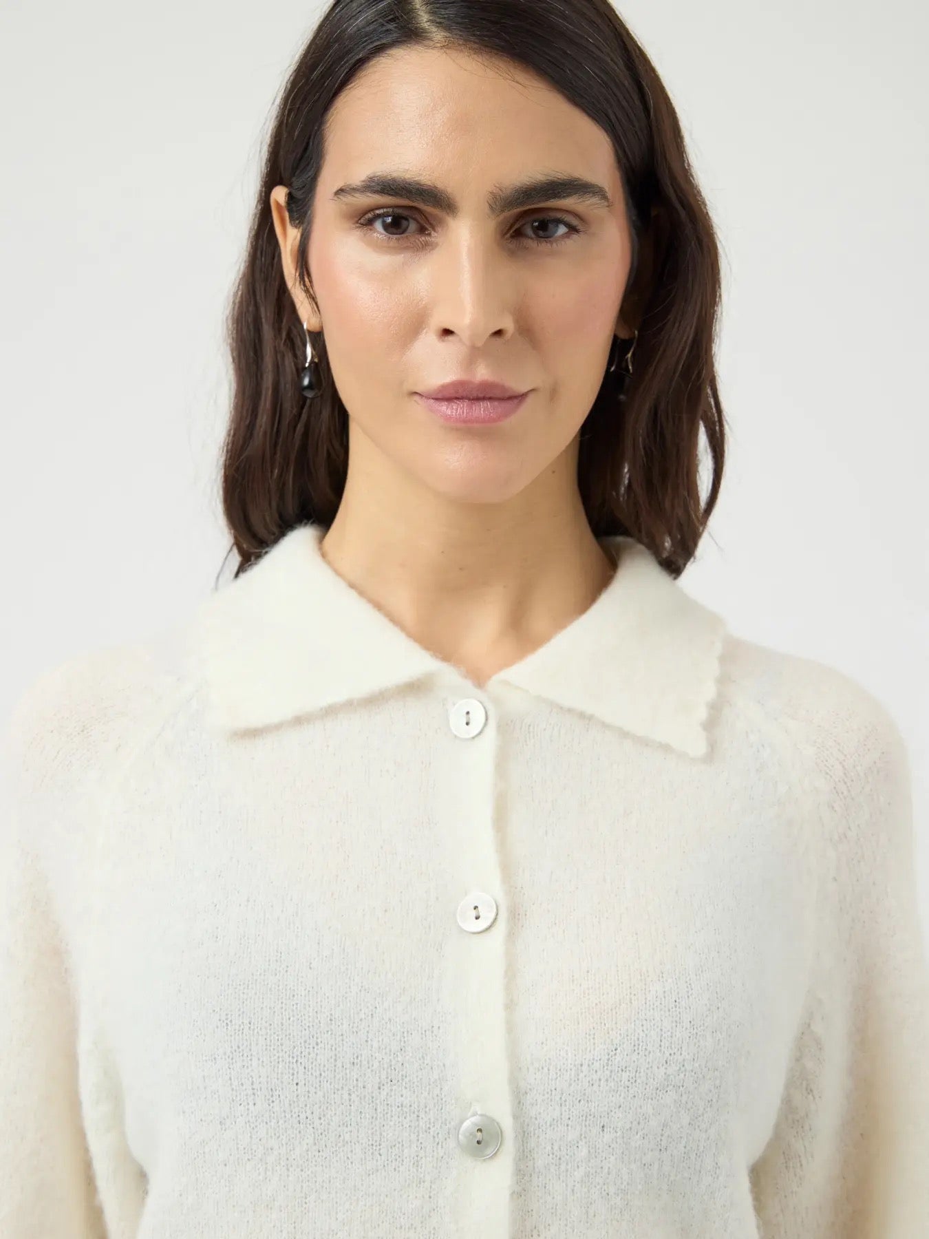 YAS Yasdura Knit Cardigan Creme - Farmor Ingvarda