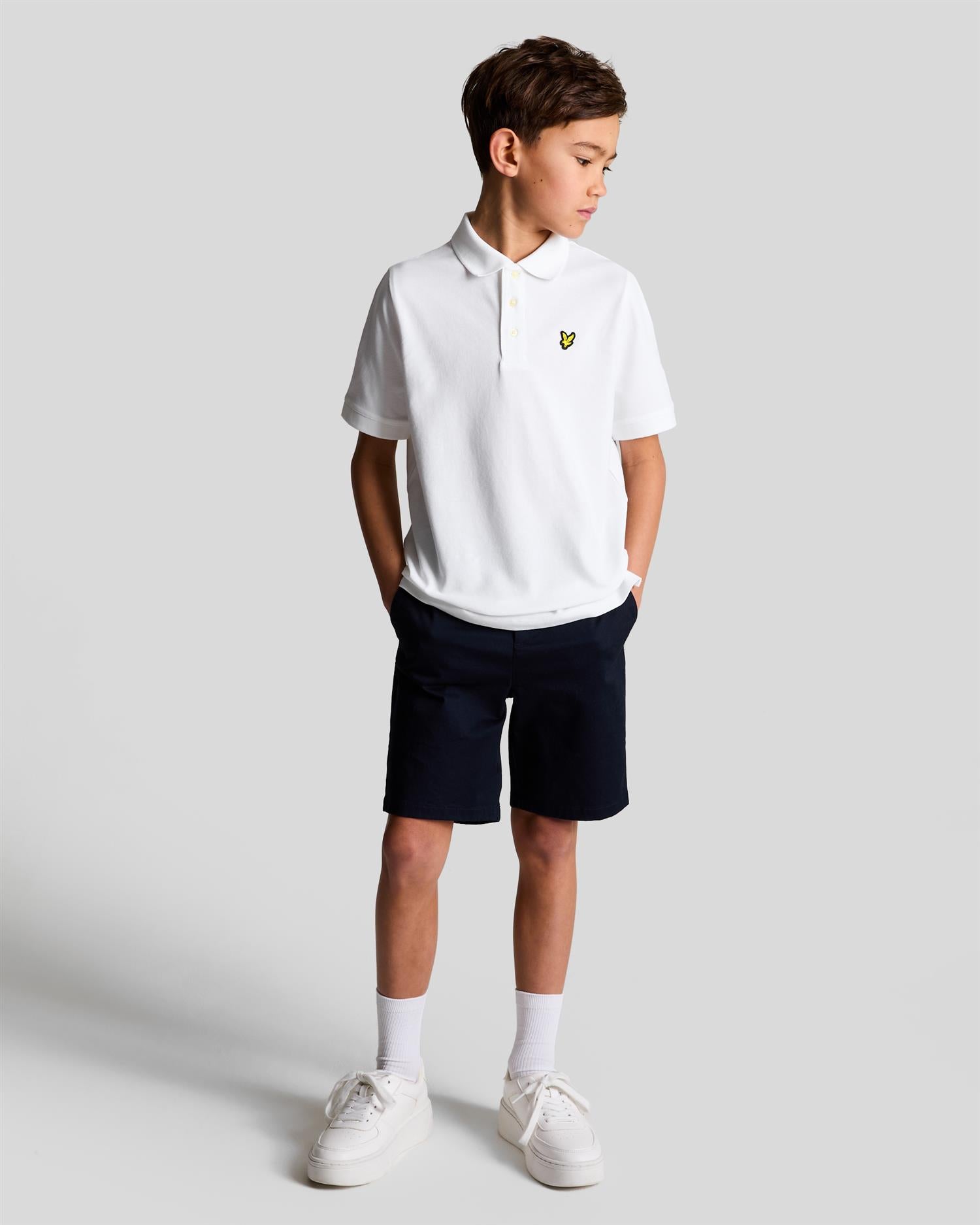 LYLE & SCOTT Polo T-skjorte Hvit
