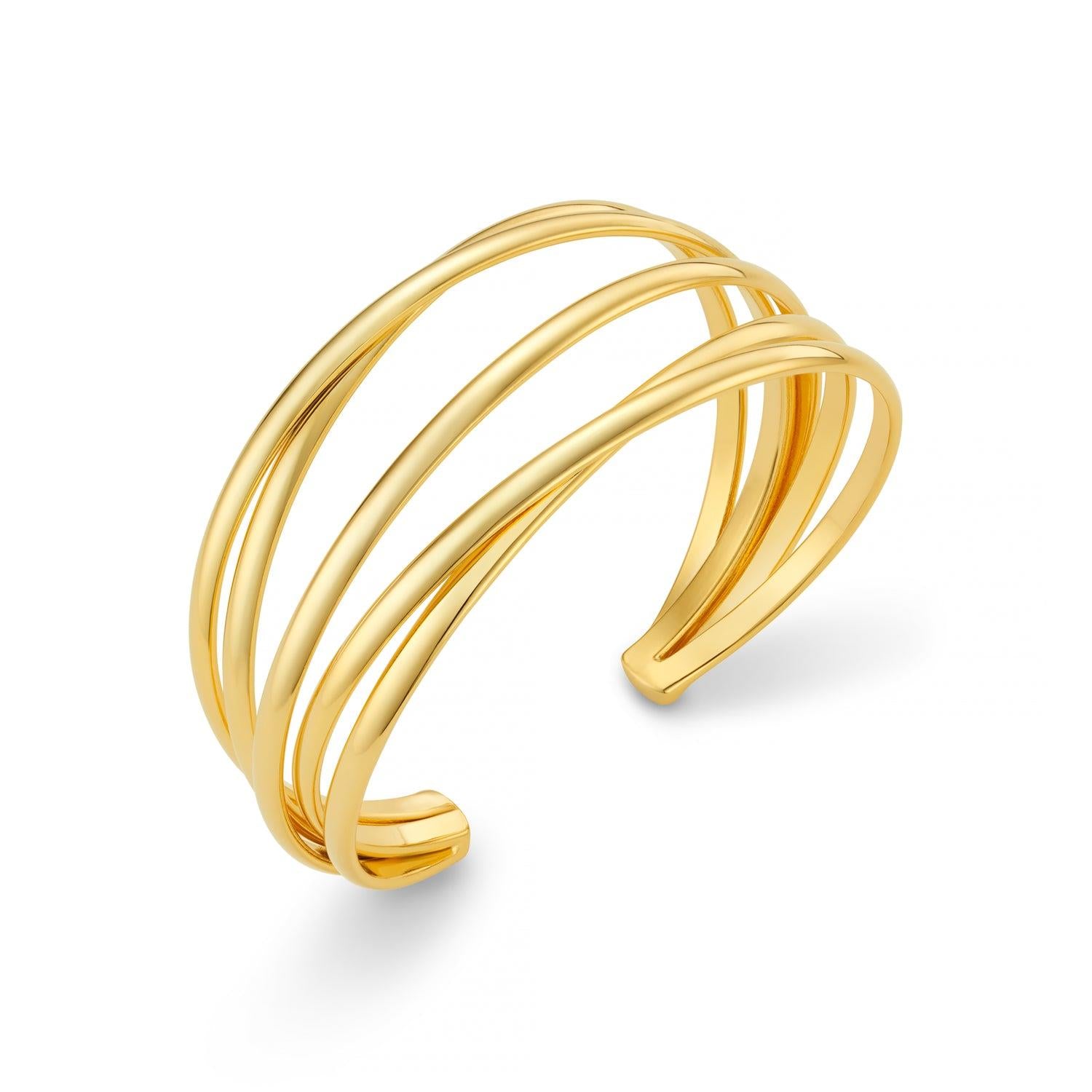 ORELIA Open interlocking cuff Gull