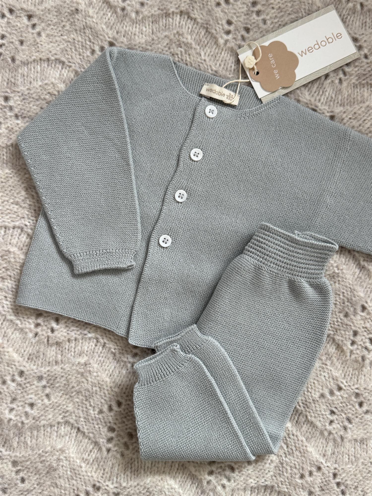 WEDOBLE Strikket Babyjakke,Ull Mintblå