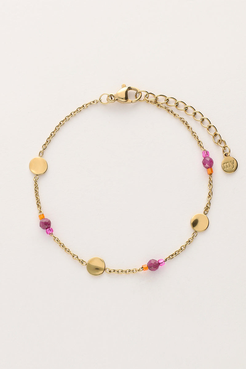MY JEWELLERY Bracelet with mint and purple beads Gull