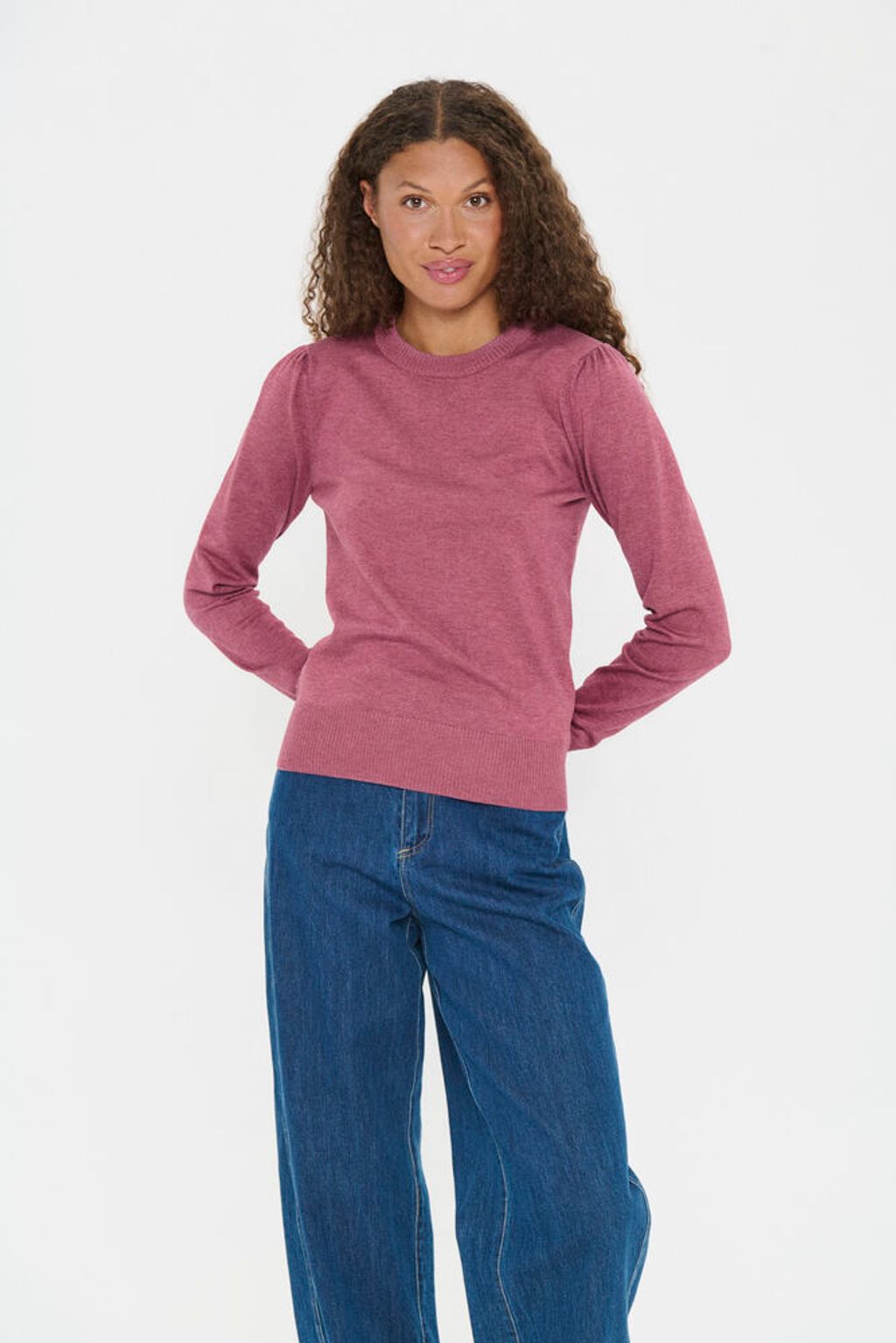 SAINT TROPEZ Mila Pullover Red Violet