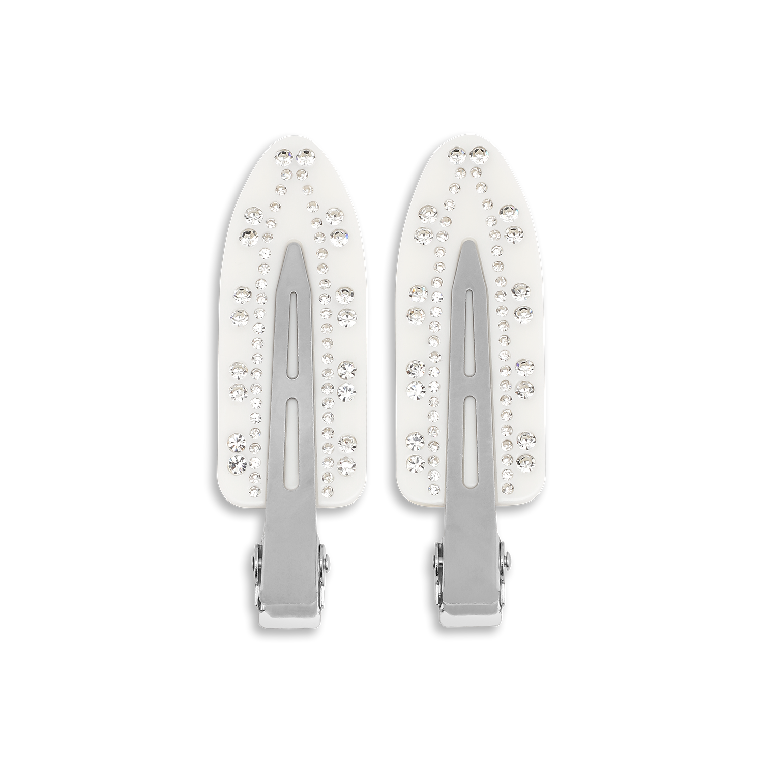 SUI AVA Crystal Clip - 2pk Hvit