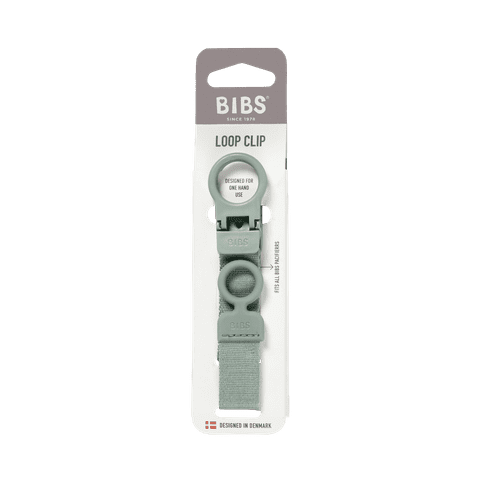 BIBS Pacifier Clip Loop Dus Grønn