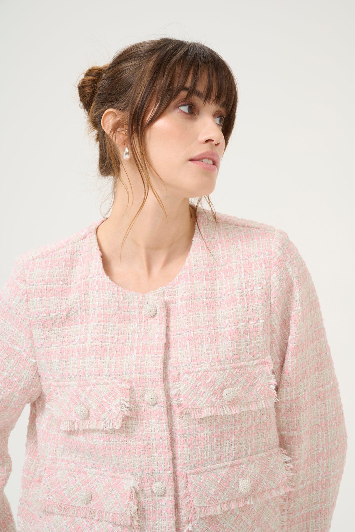 CULTURE Coca Jacket Hvit/Rosa