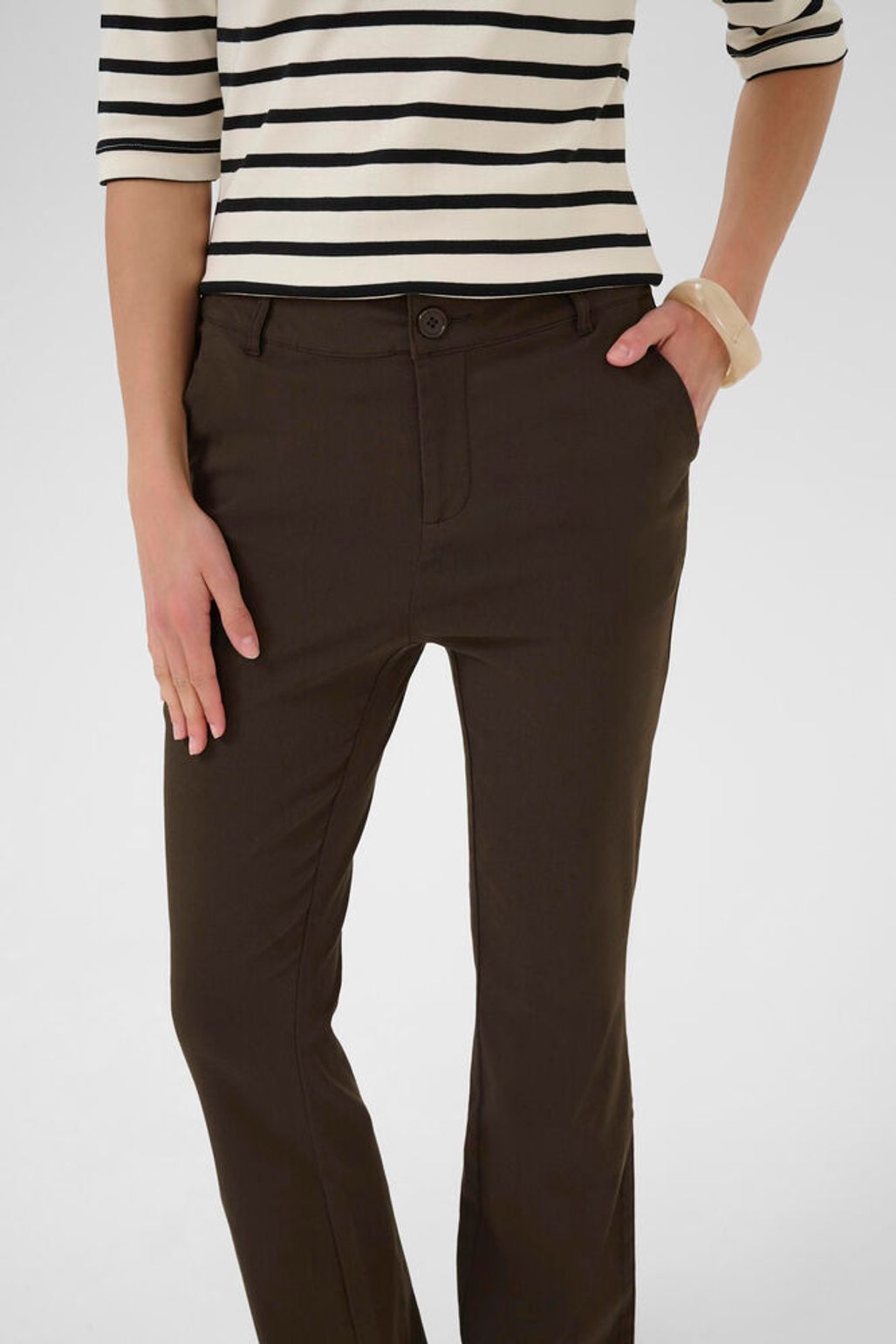 CULTURE Benghta Long Flare Pants Demitasse