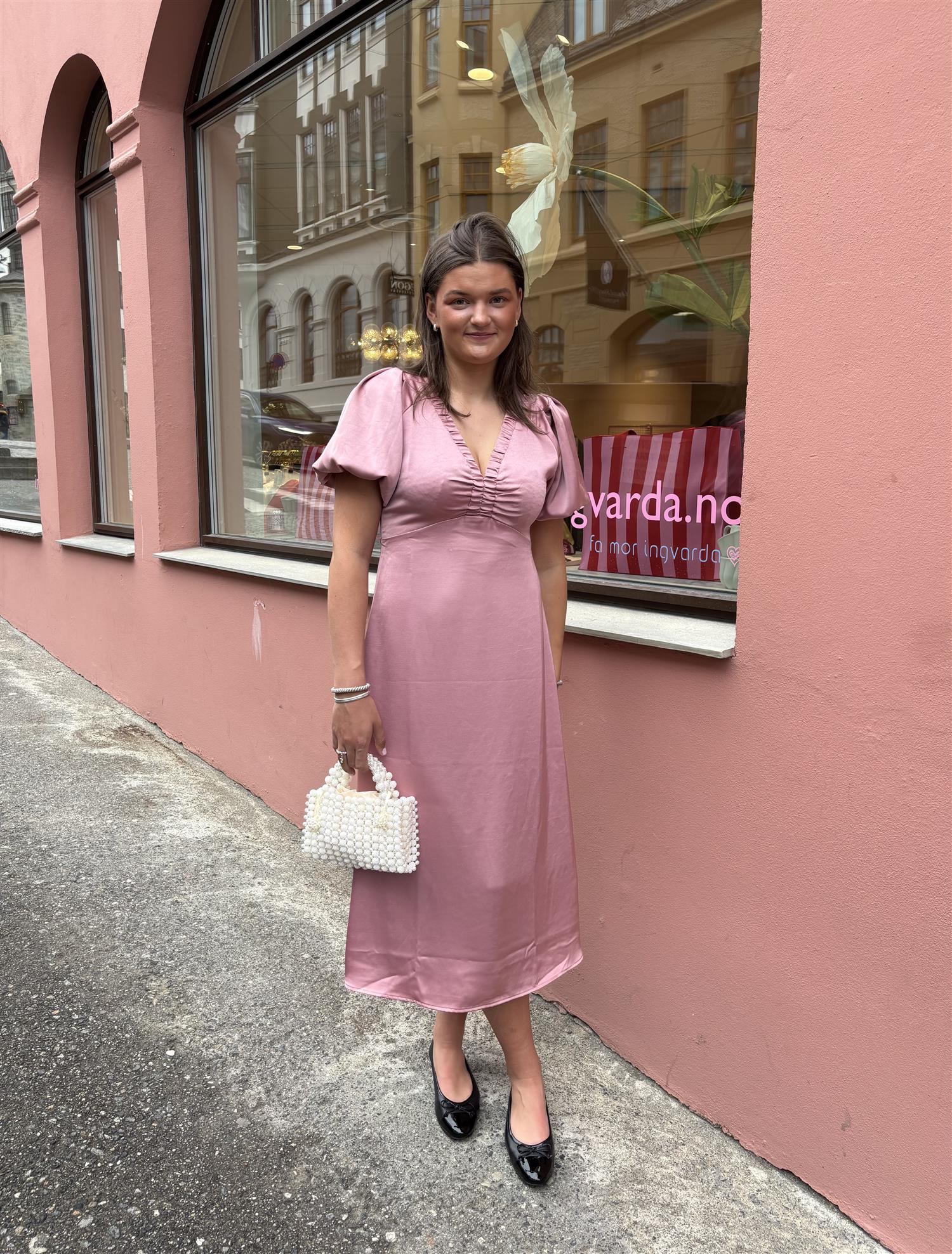 NEO NOIR Illana Heavy Sateen Dress Evening Rose