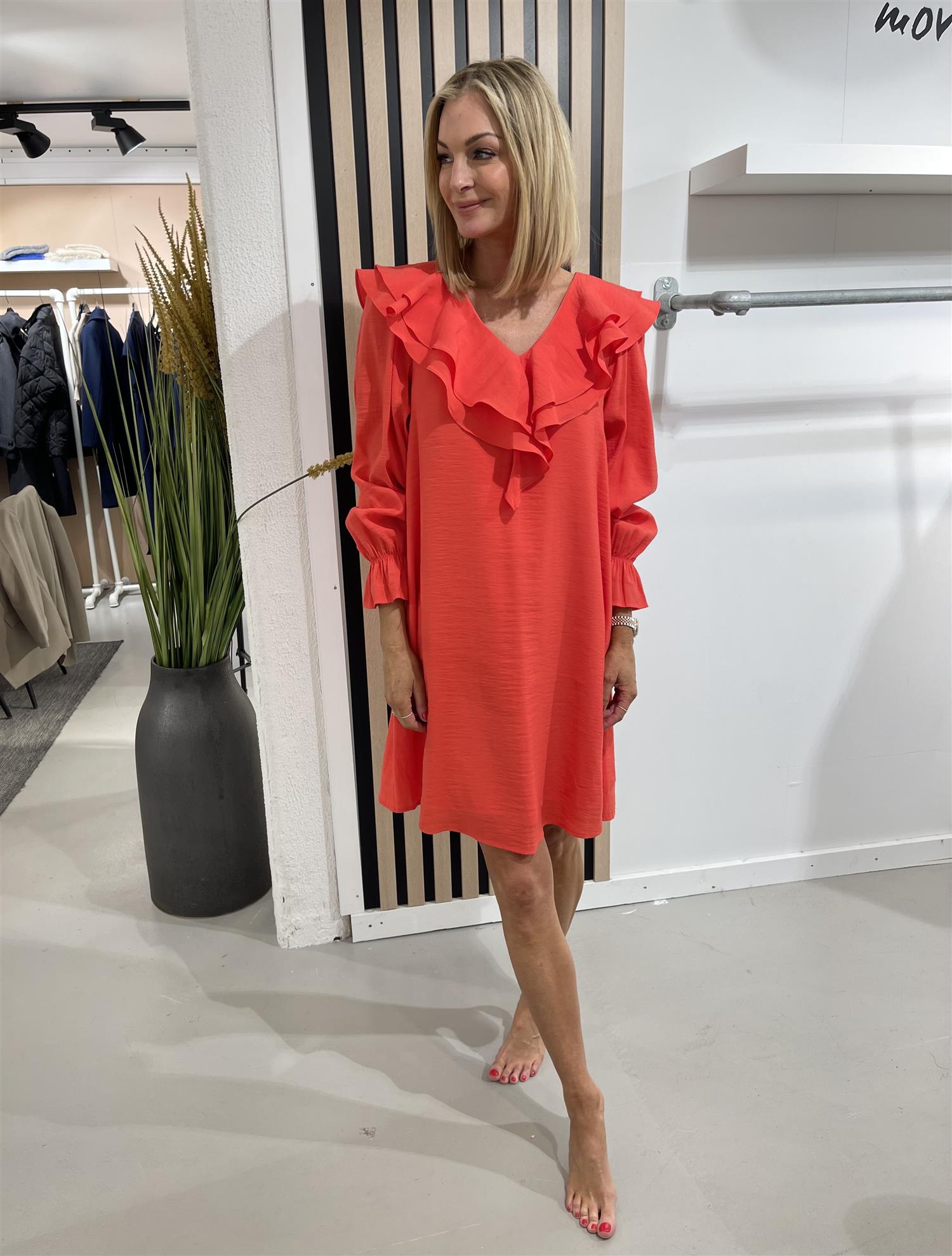 RUE de FEMME Lynnea dress Rød - Farmor Ingvarda