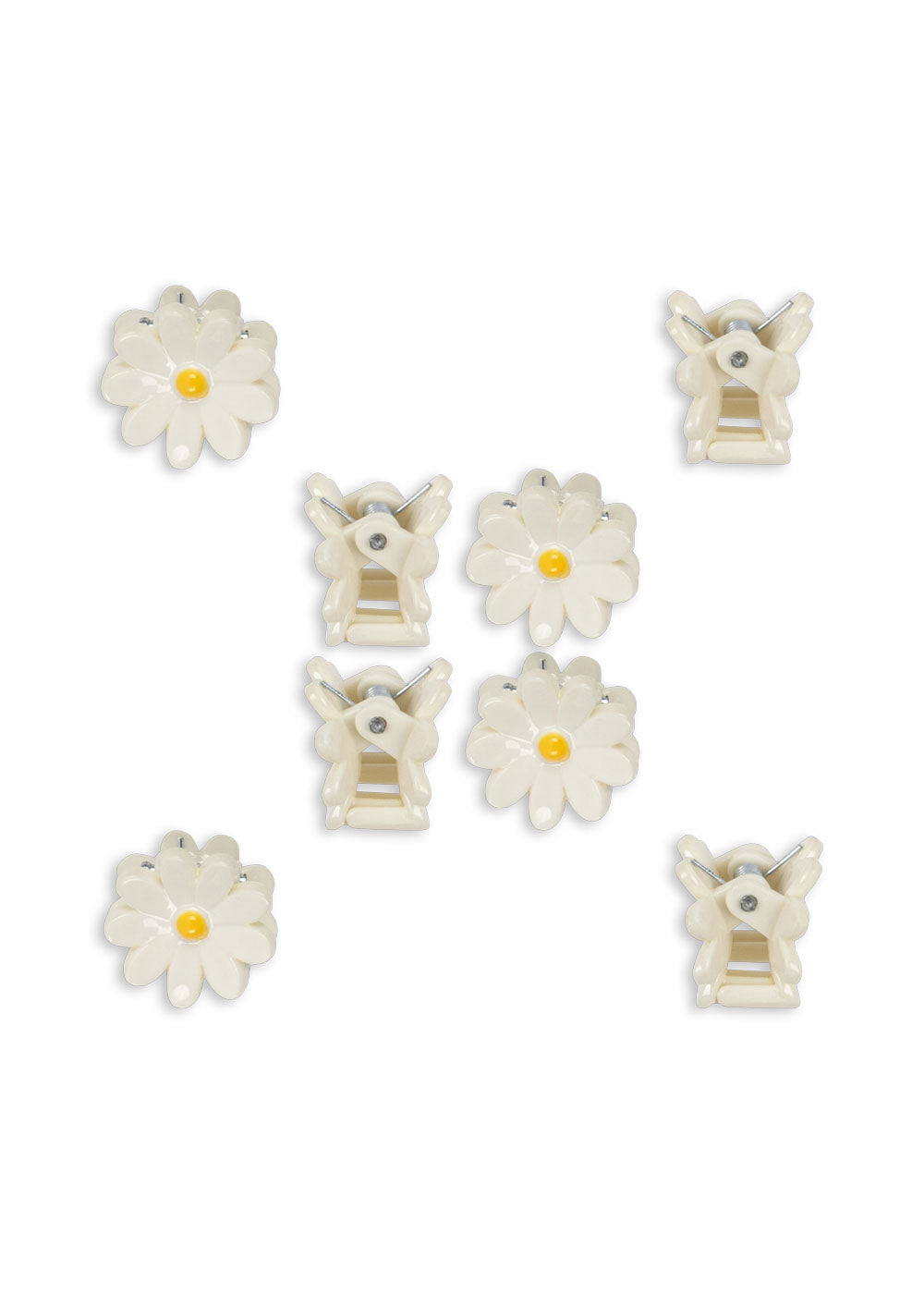 KONGES SLØJD 8pk. Daisy Mini Hair Claw Krem - Farmor Ingvarda