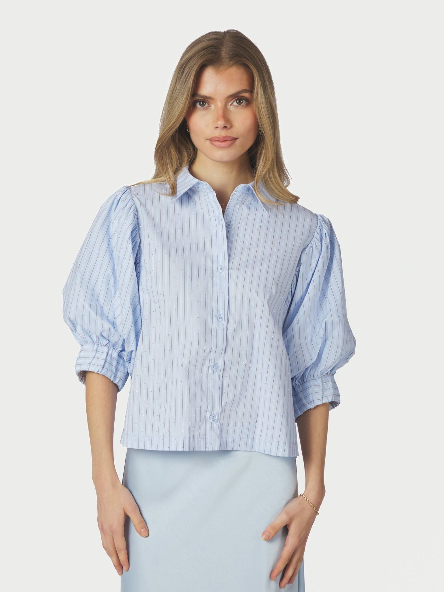 NEO NOIR Etta Stripe Stone Shirt