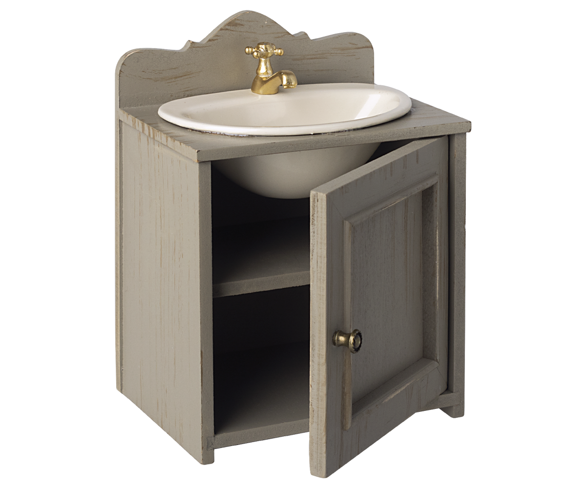 MAILEG Miniature Bathroom Sink Grå