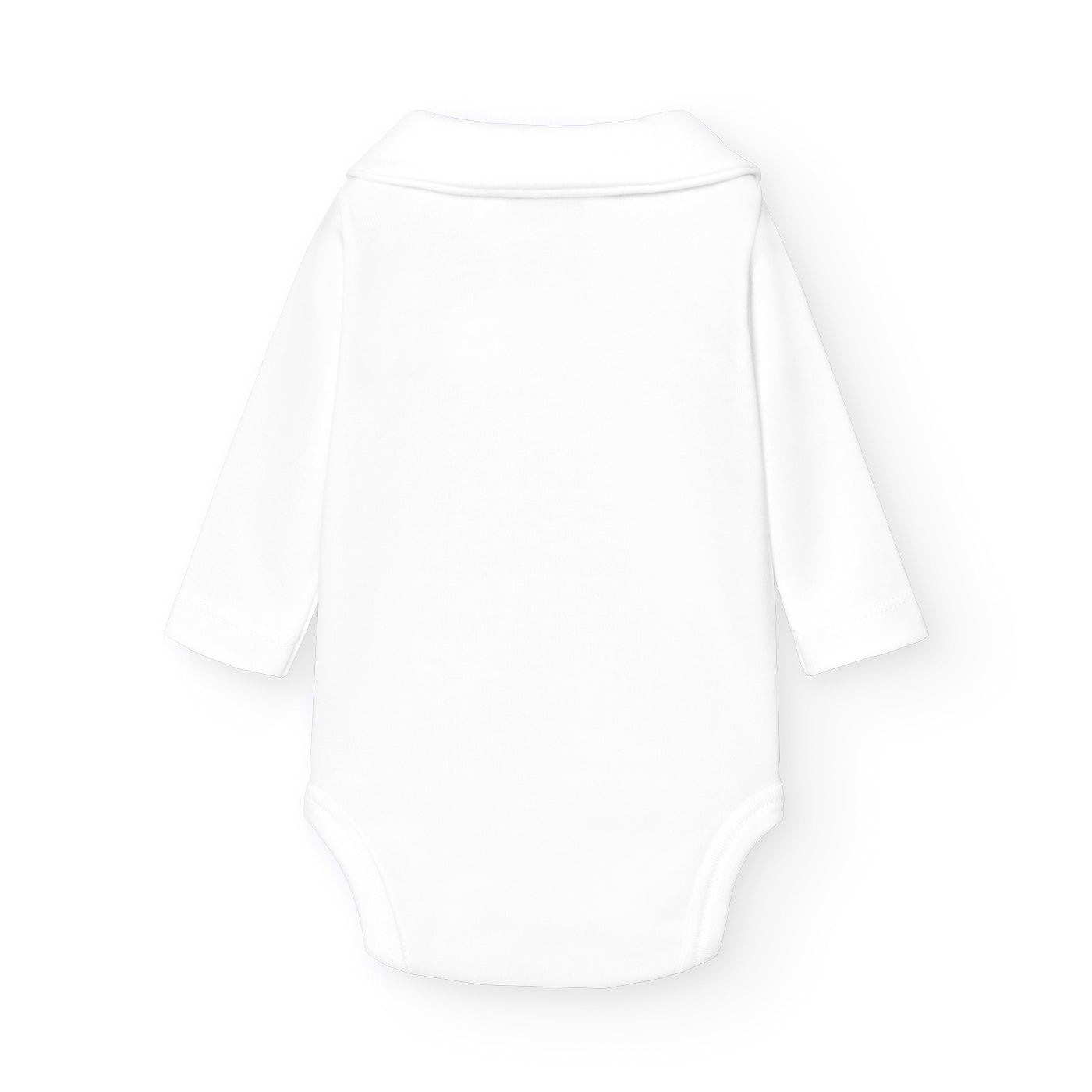 BABIDU barn overdel med krage i hvit for 0-3 år, cross body design, myk og komfortabel babyklær