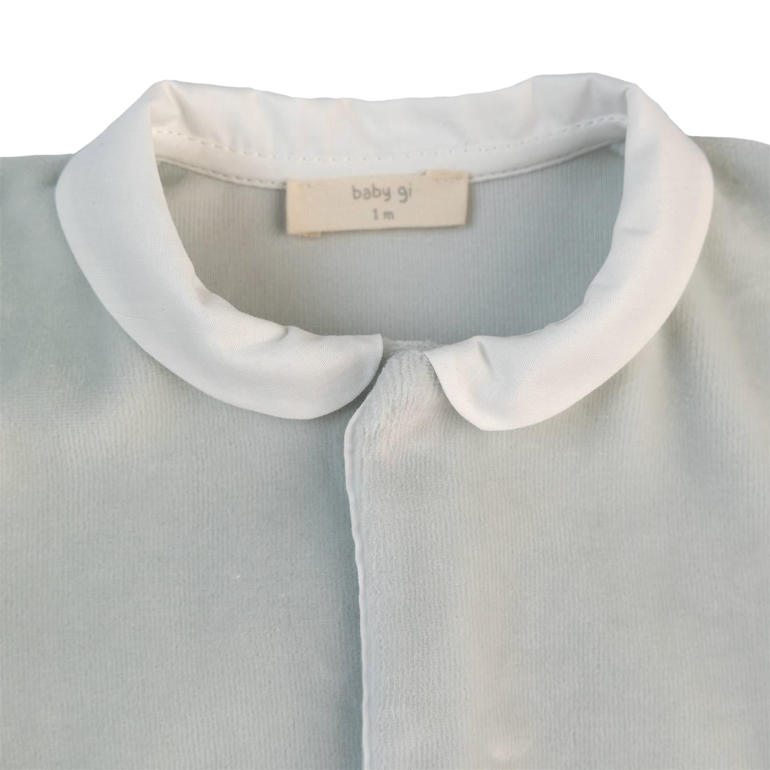 BABY GI Velourdress m/fot,Angel Mint - Farmor Ingvarda