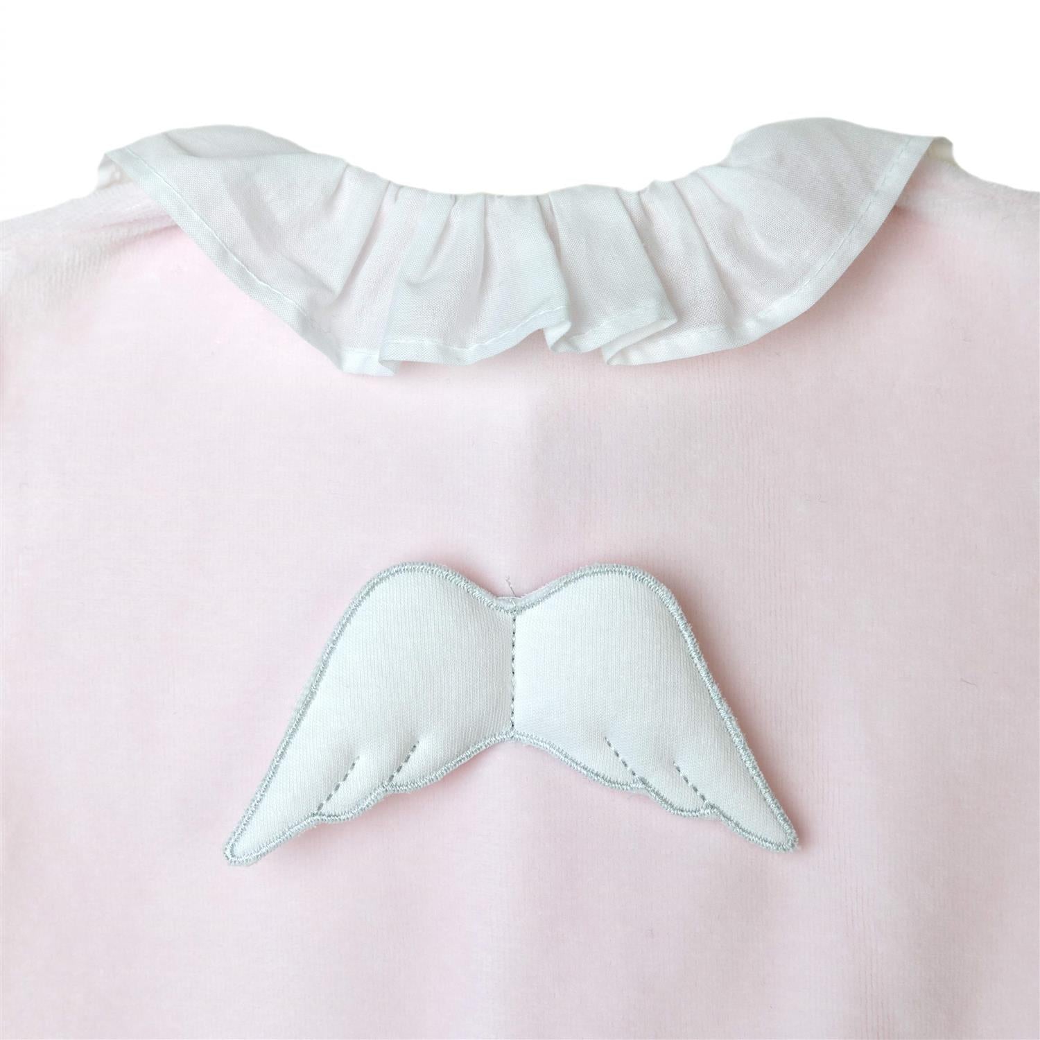 BABY GI Heldress Velour m/fot,Angel Lys Rosa