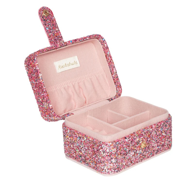 ROCKAHULA Kids Confetti Glitter Jewellery Box Rosa - Farmor Ingvarda