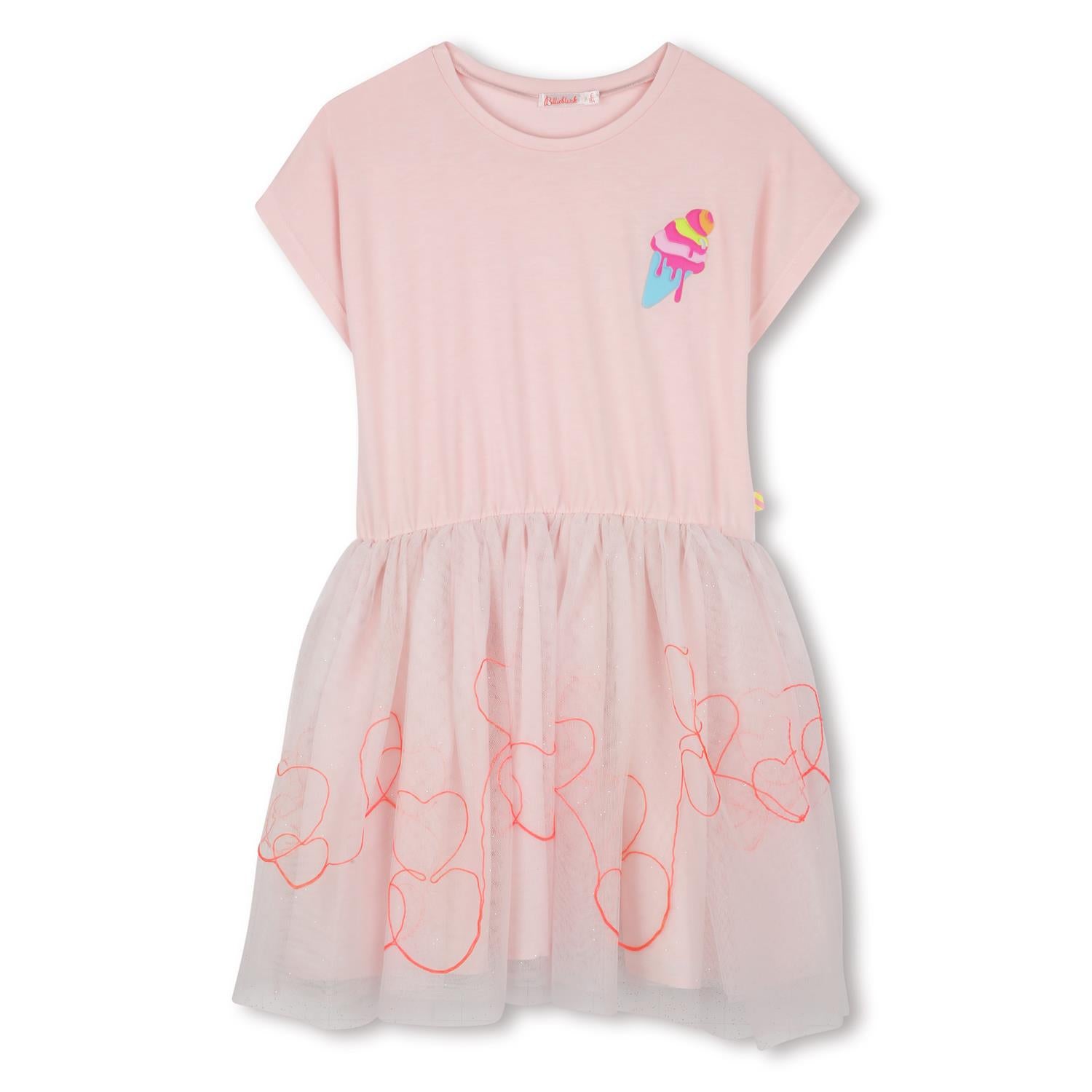 BILLIEBLUSH Kjole m/tyllskjørt Pudder-Rosa