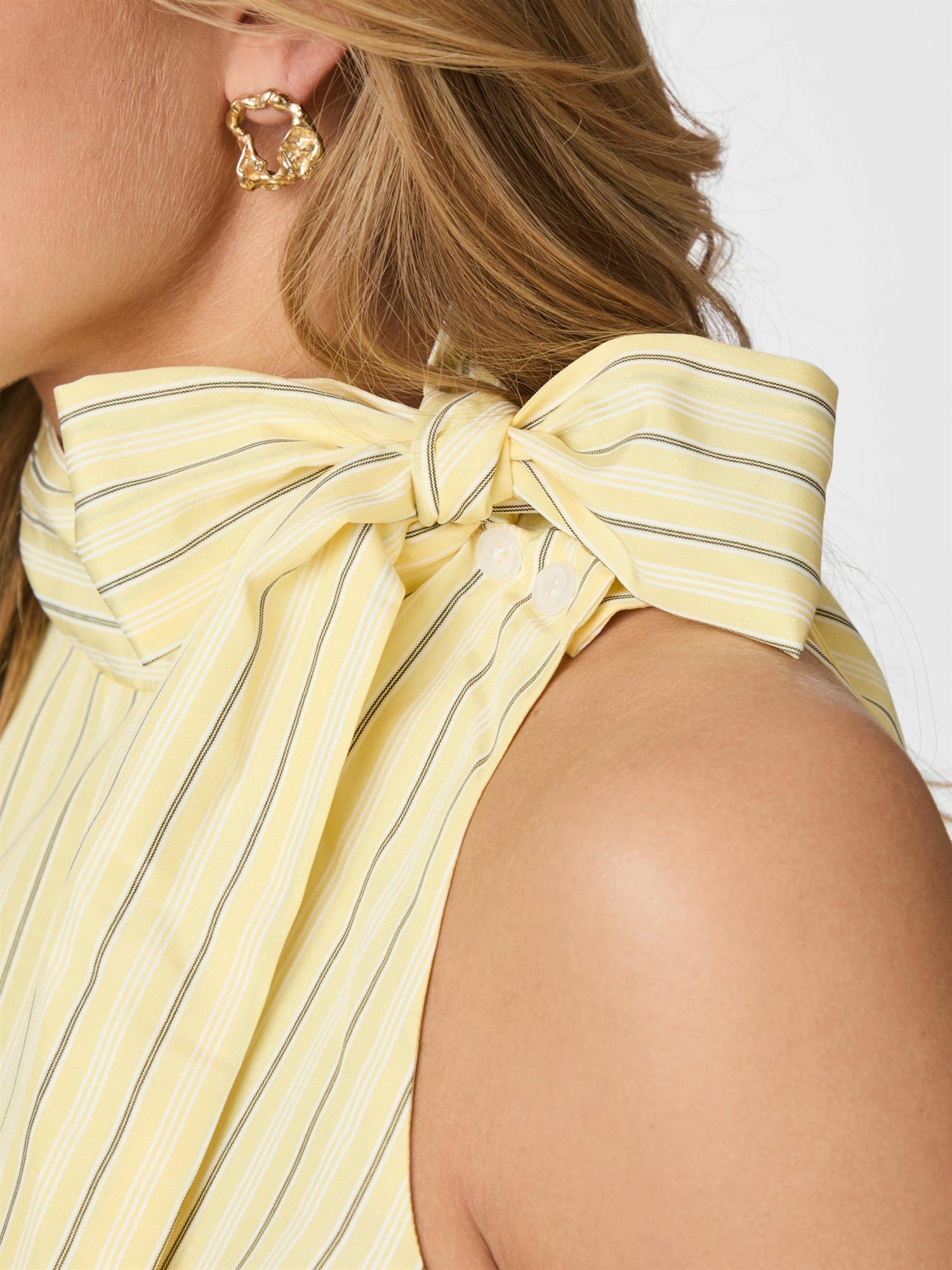 NEO NOIR Veda Stripe Top Light Yellow (PRESALE)