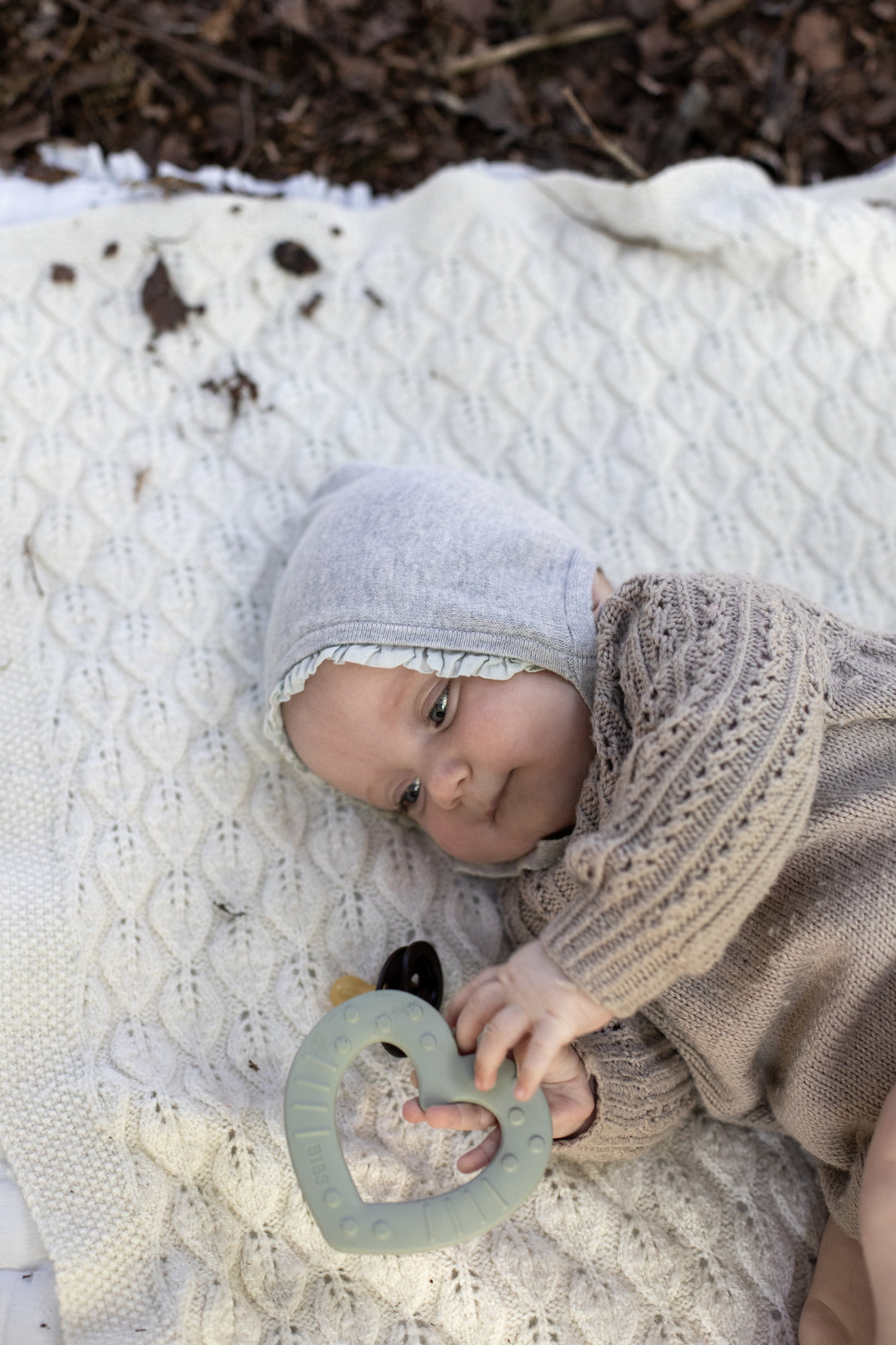 BIBS Baby Bitie Heart Rosa - Farmor Ingvarda