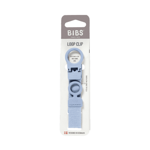 BIBS Pacifier Clip Loop Dus Blå - Farmor Ingvarda
