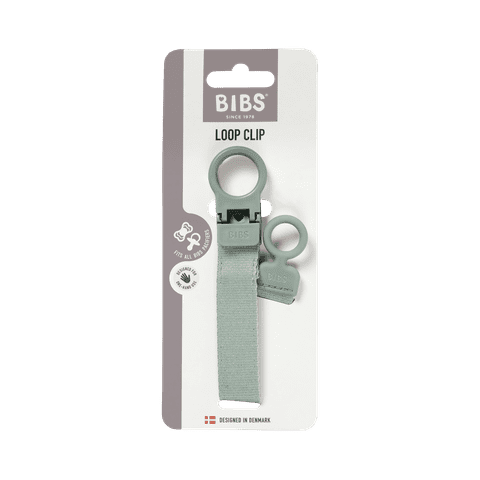 BIBS Pacifier Clip Loop Dus Grønn - Farmor Ingvarda
