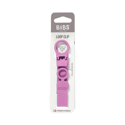 BIBS Pacifier Clip Loop Rosa - Farmor Ingvarda