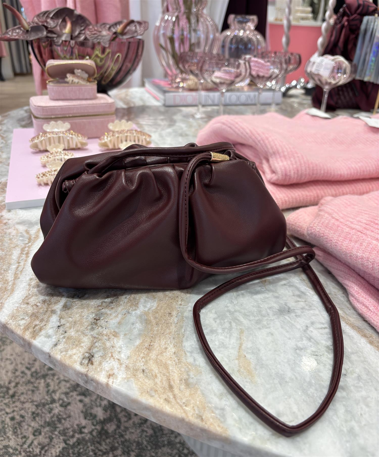 BOW 19 Dumpling Bag Burgundy - Farmor Ingvarda