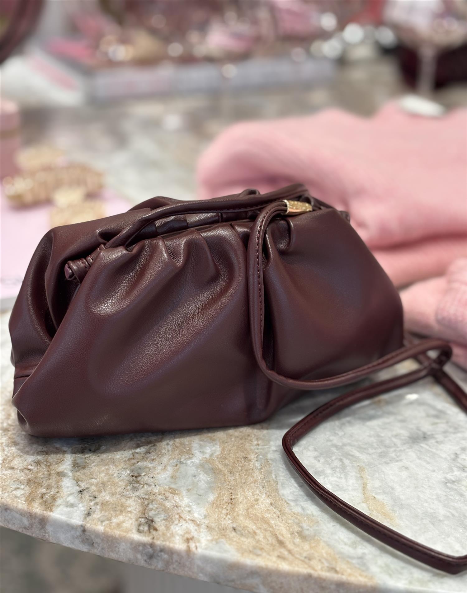 BOW 19 Dumpling Bag Burgundy - Farmor Ingvarda
