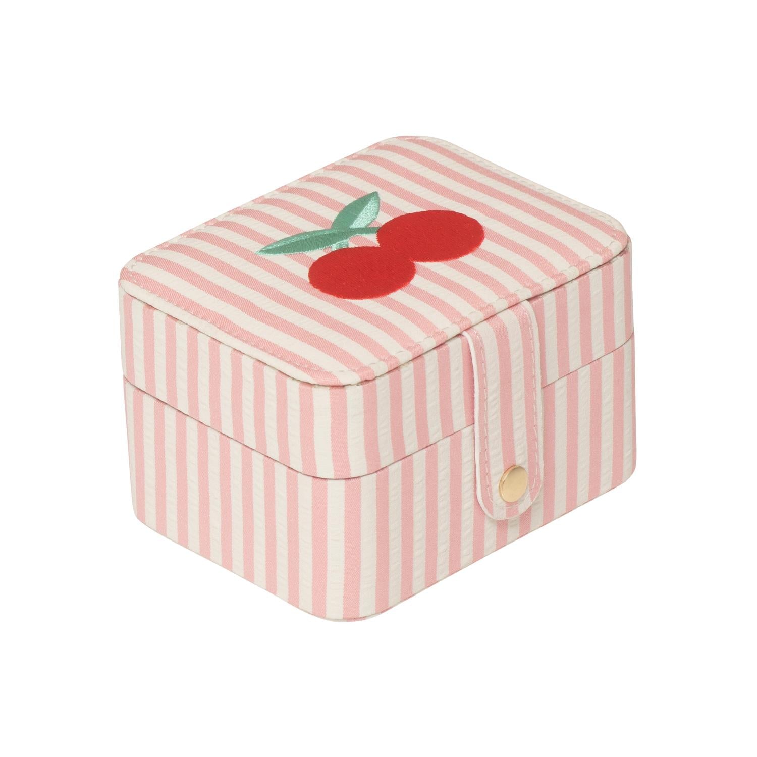 ROCKAHULA Kids Stripy Cherry Jewellery Box Lys Rosa - Farmor Ingvarda