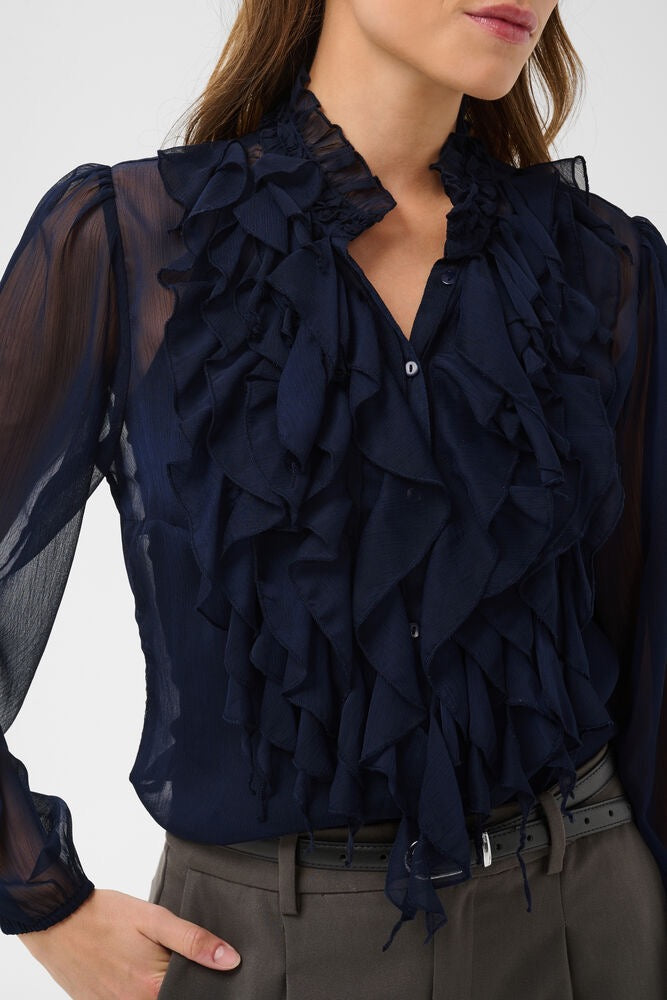 SAINT TROPEZ Lilja Crinkle LS Shirt