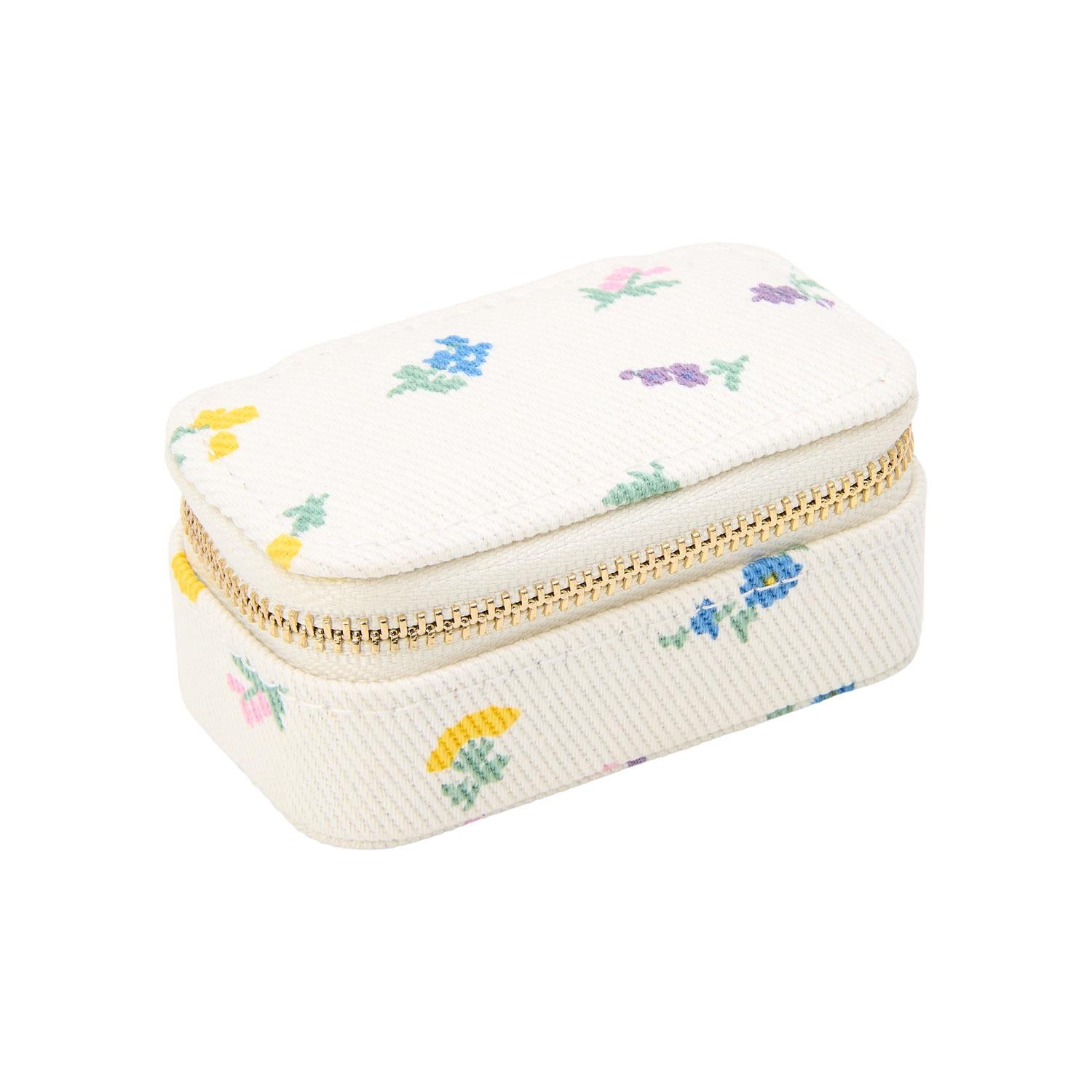 PICO Small Trinket Box-Ivory Flower