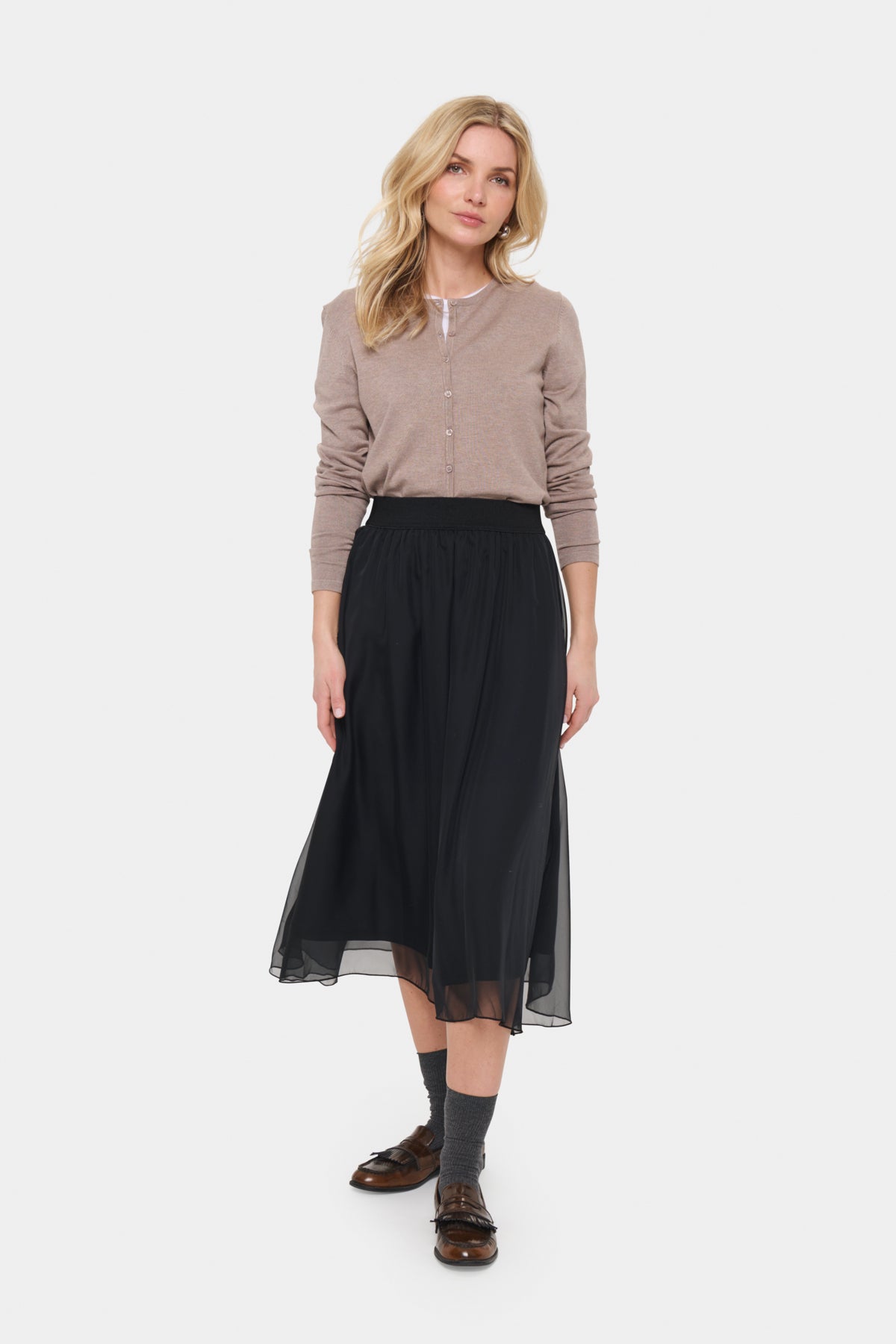 SAINT TROPEZ Coral Skirt Black