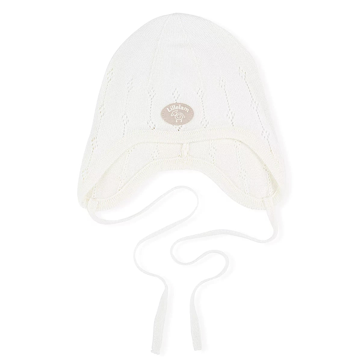 LILLELAM Babylue Tynn Classic m/mønster Hvit