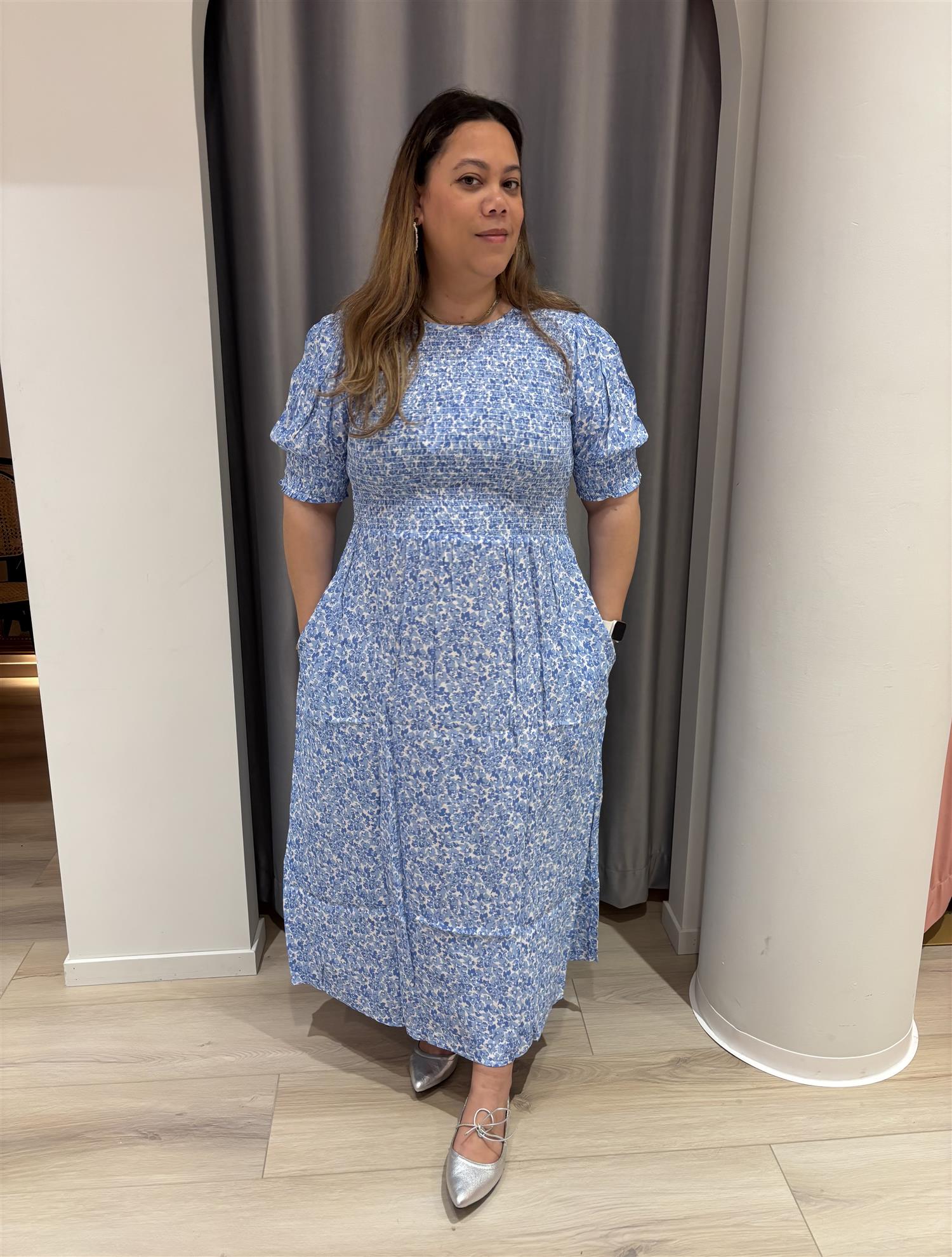 MISSMAYA Rani Dress Blue Flora
