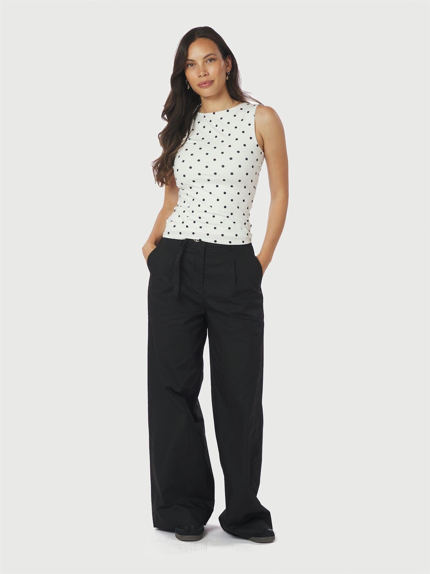 NEO NOIR Ditty Jersey Dot Top