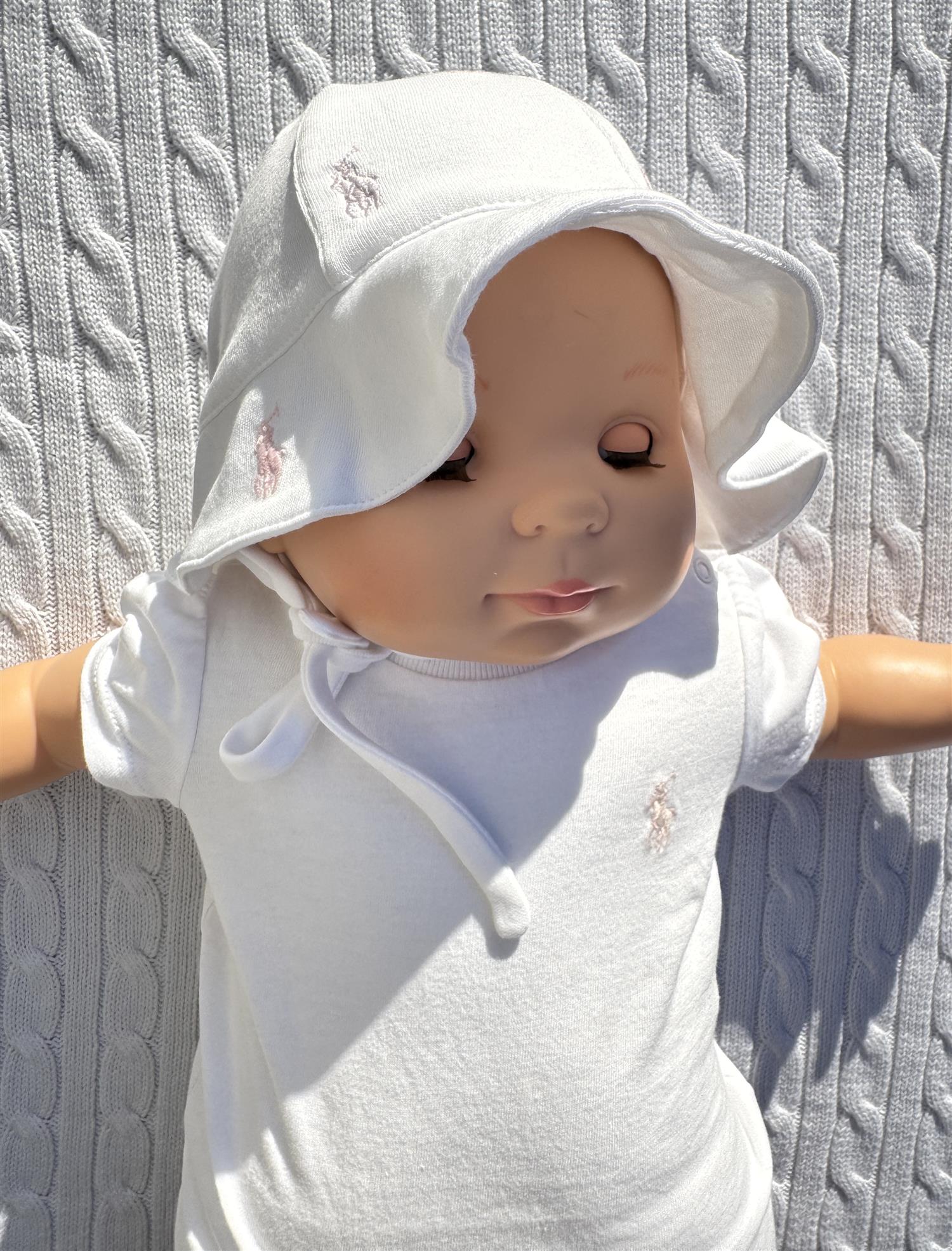 RALPH LAUREN Baby 0-24mnd. Body SS Hvit/Rosa