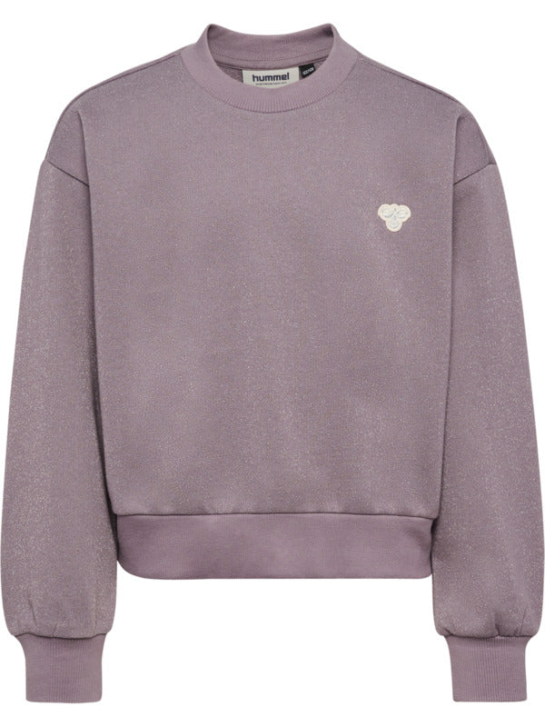 HUMMEL 4-10ÅR Loose Glitter Crewneck Jr Lavendel