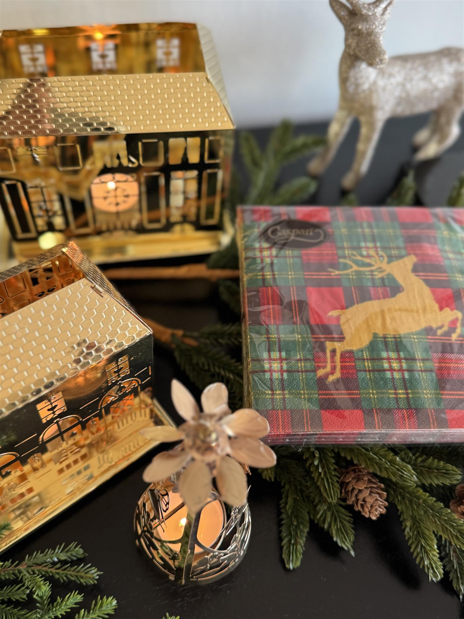 CASPARI Servietter,Reindeer tartan