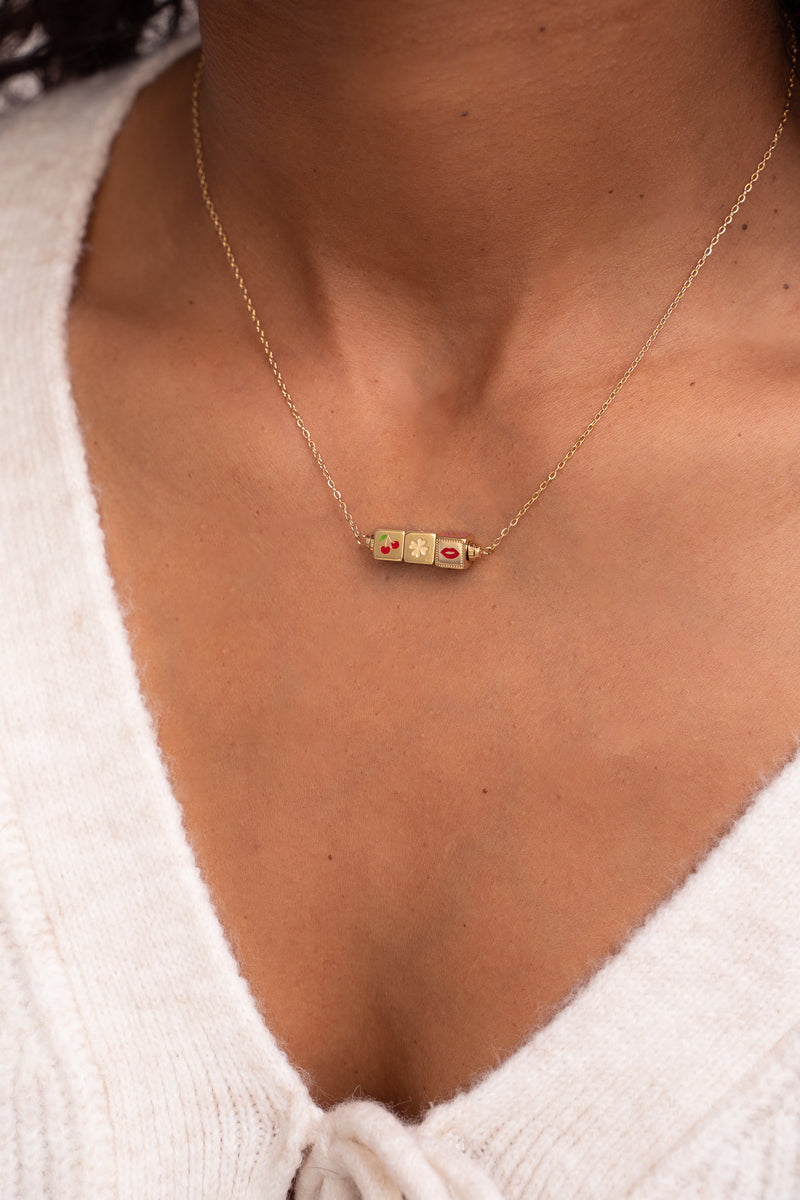 MY JEWELLERY Necklace cubes "New York" Gull