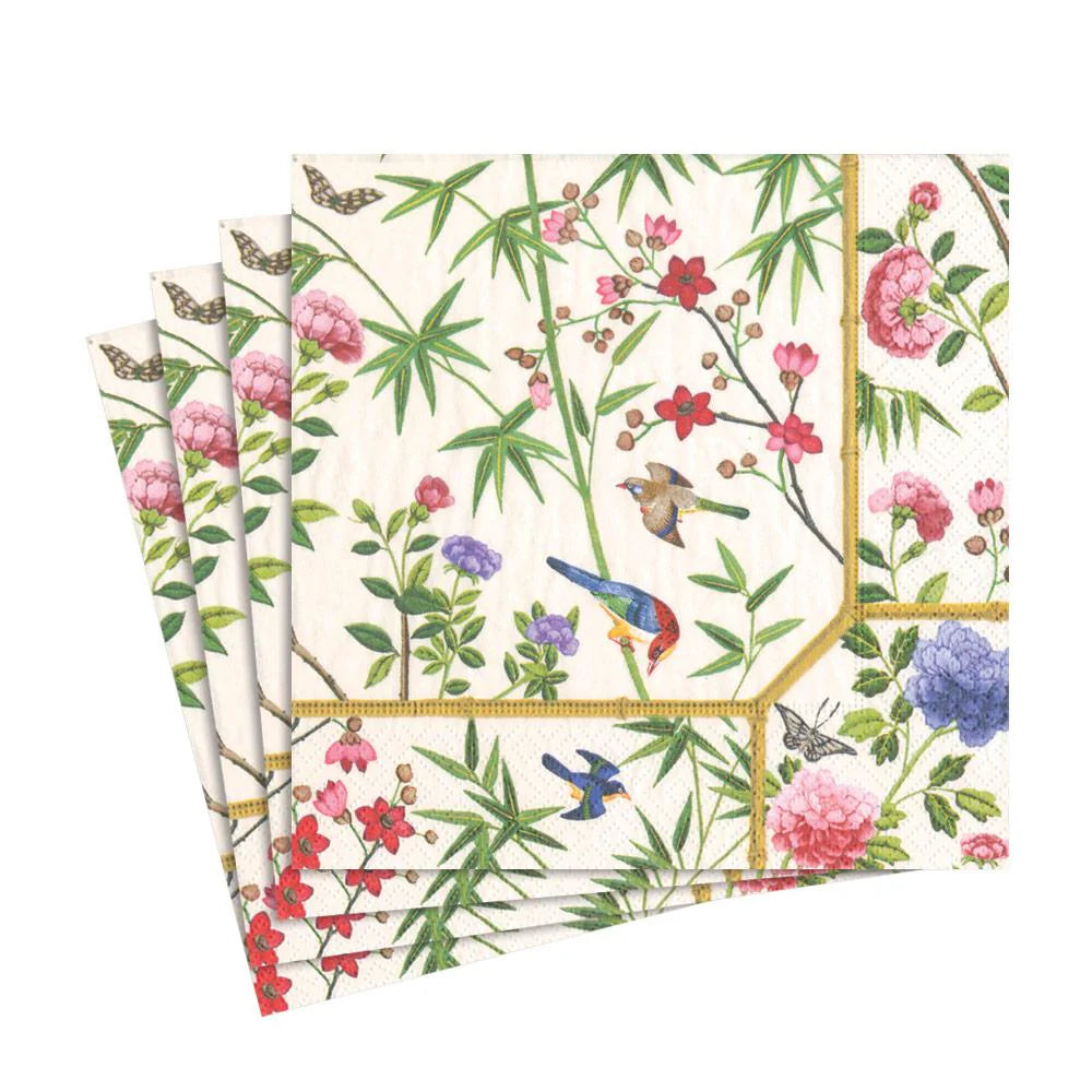 CASPARI Servietter, Ivory Chinese Wallpaper - Farmor Ingvarda