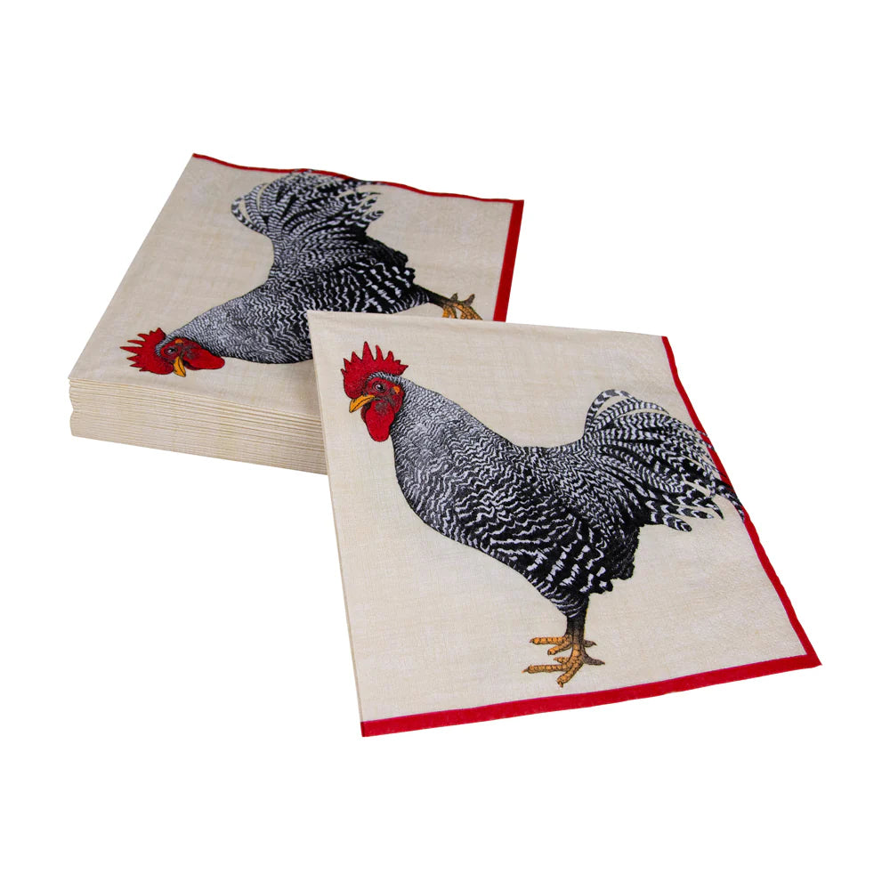 CASPARI Servietter, Ivory Le Coq - Farmor Ingvarda