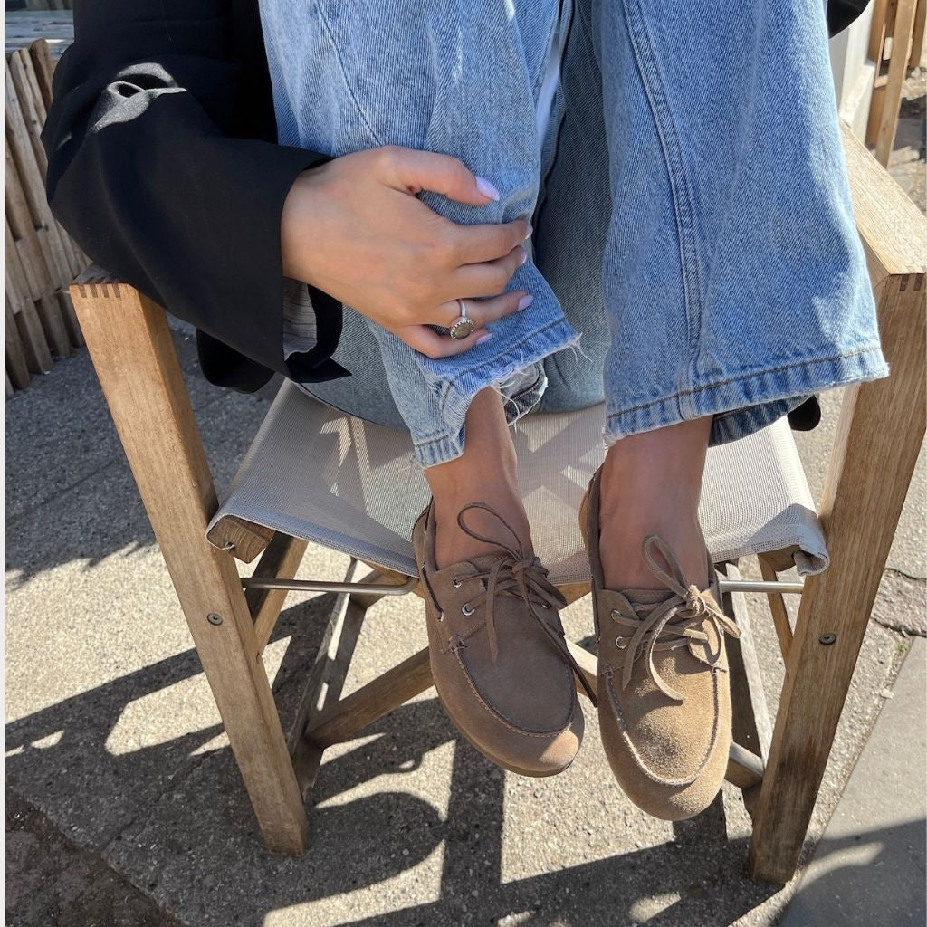 COPENHAGEN SHOES Savannah Suede Loafer Biscuit - Farmor Ingvarda