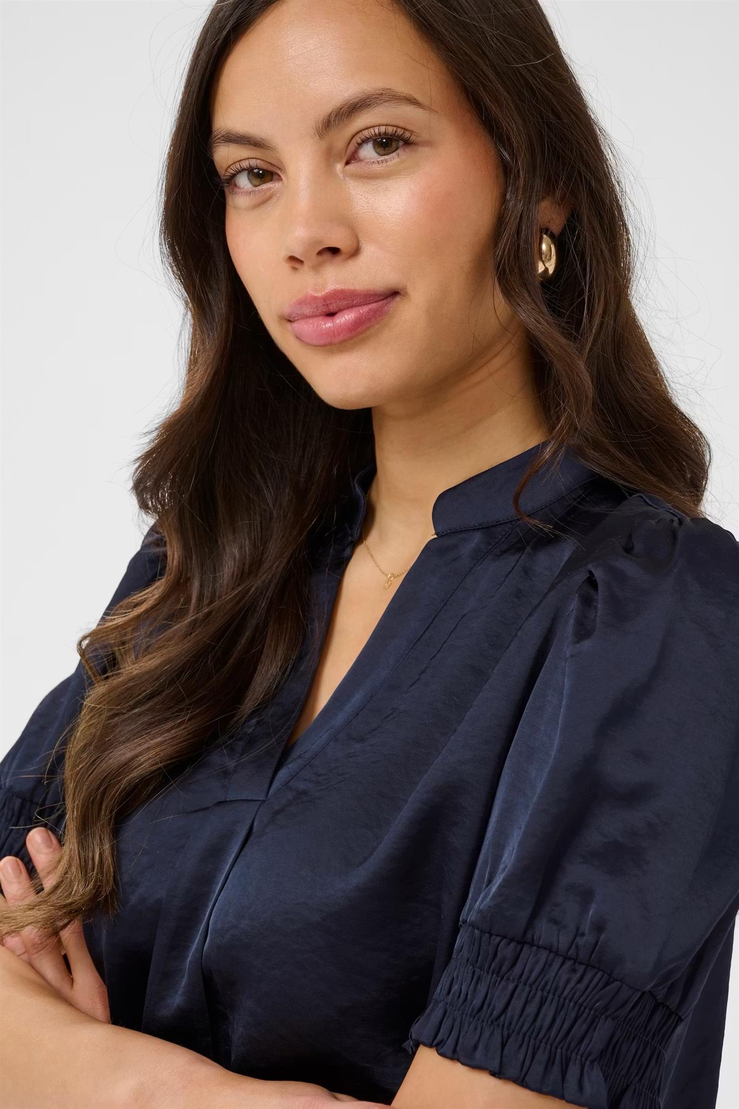 SAINT TROPEZ Panan Blouse Blue