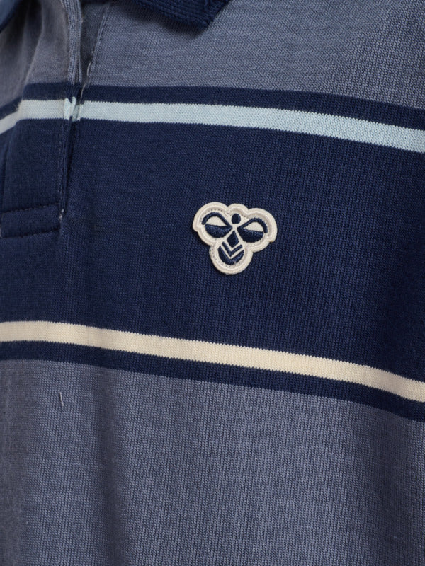 HUMMEL 4-10ÅR Loose Striped Polo Shirt Jr Blå/Stripet