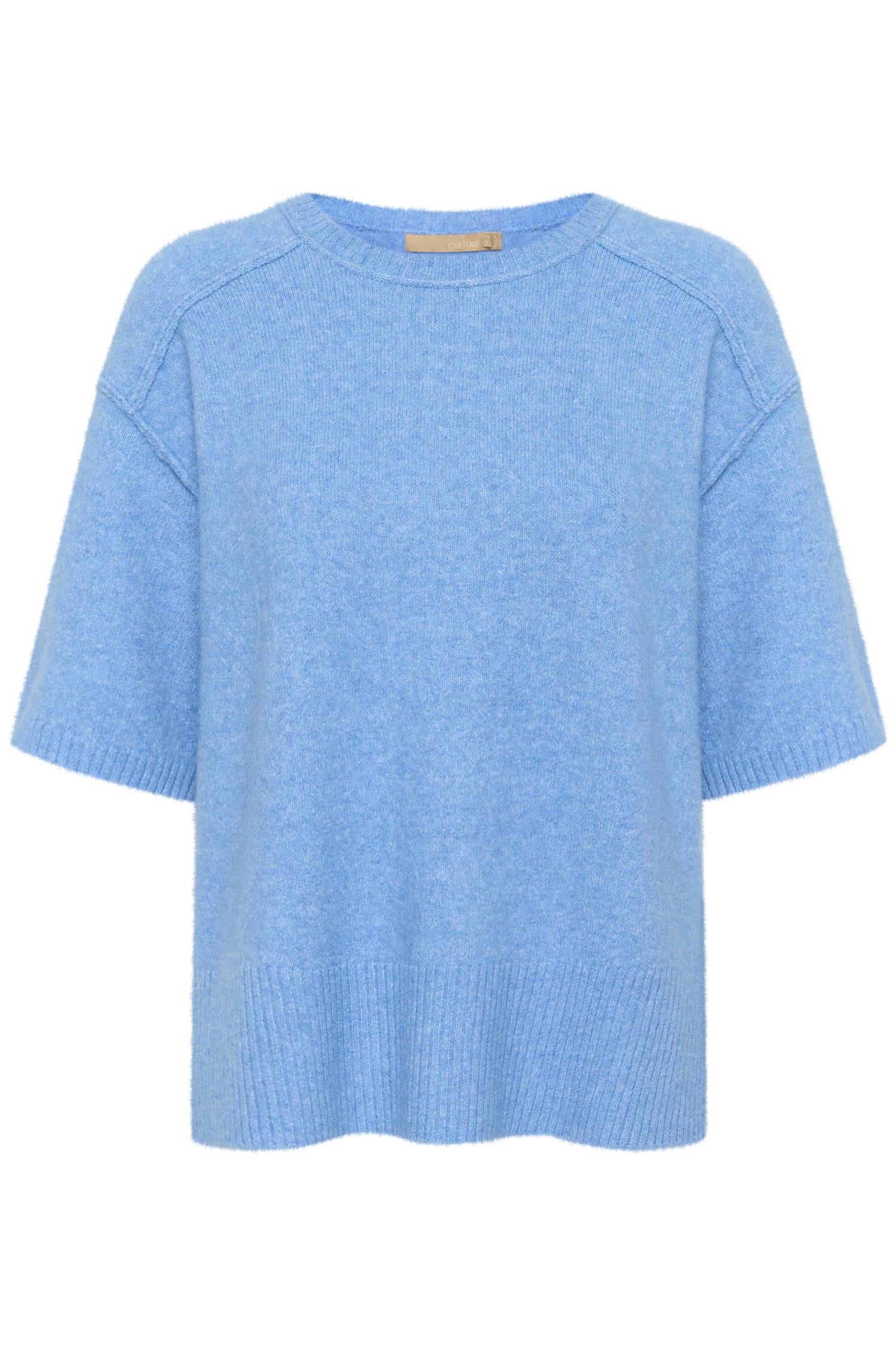 CULTURE Calay SS Pullover Blå Melert