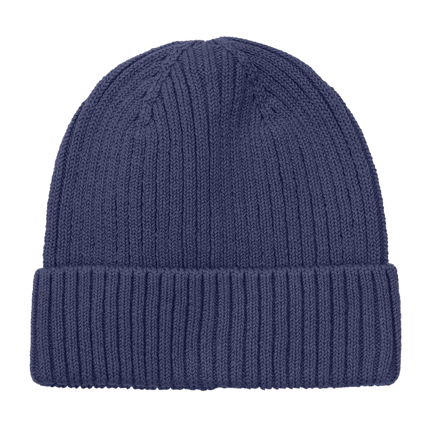 CELAVI Beanie, Strikket lue Blå - Farmor Ingvarda