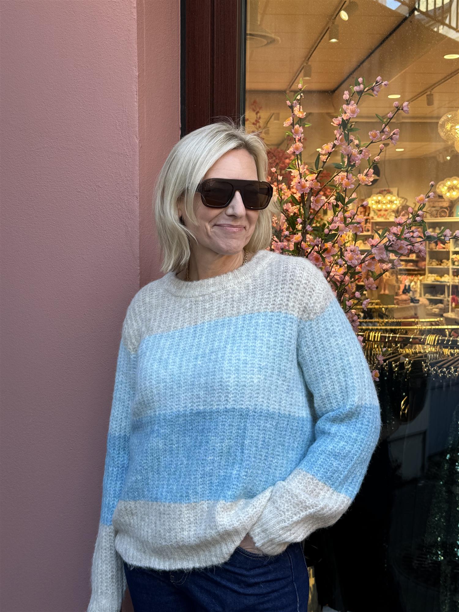 SAINT TROPEZ Mandy Pullover Aqua