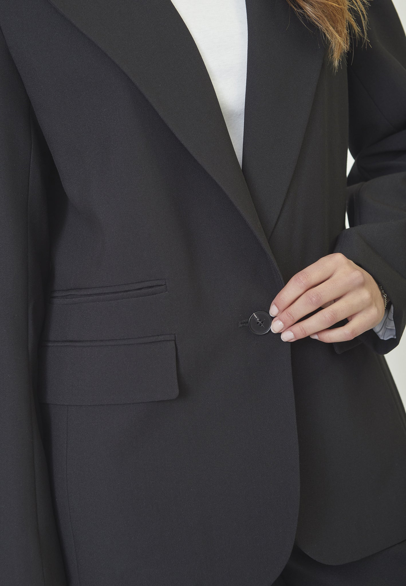 CO´ COUTURE Vola Single Oversize Blazer Sort - Farmor Ingvarda