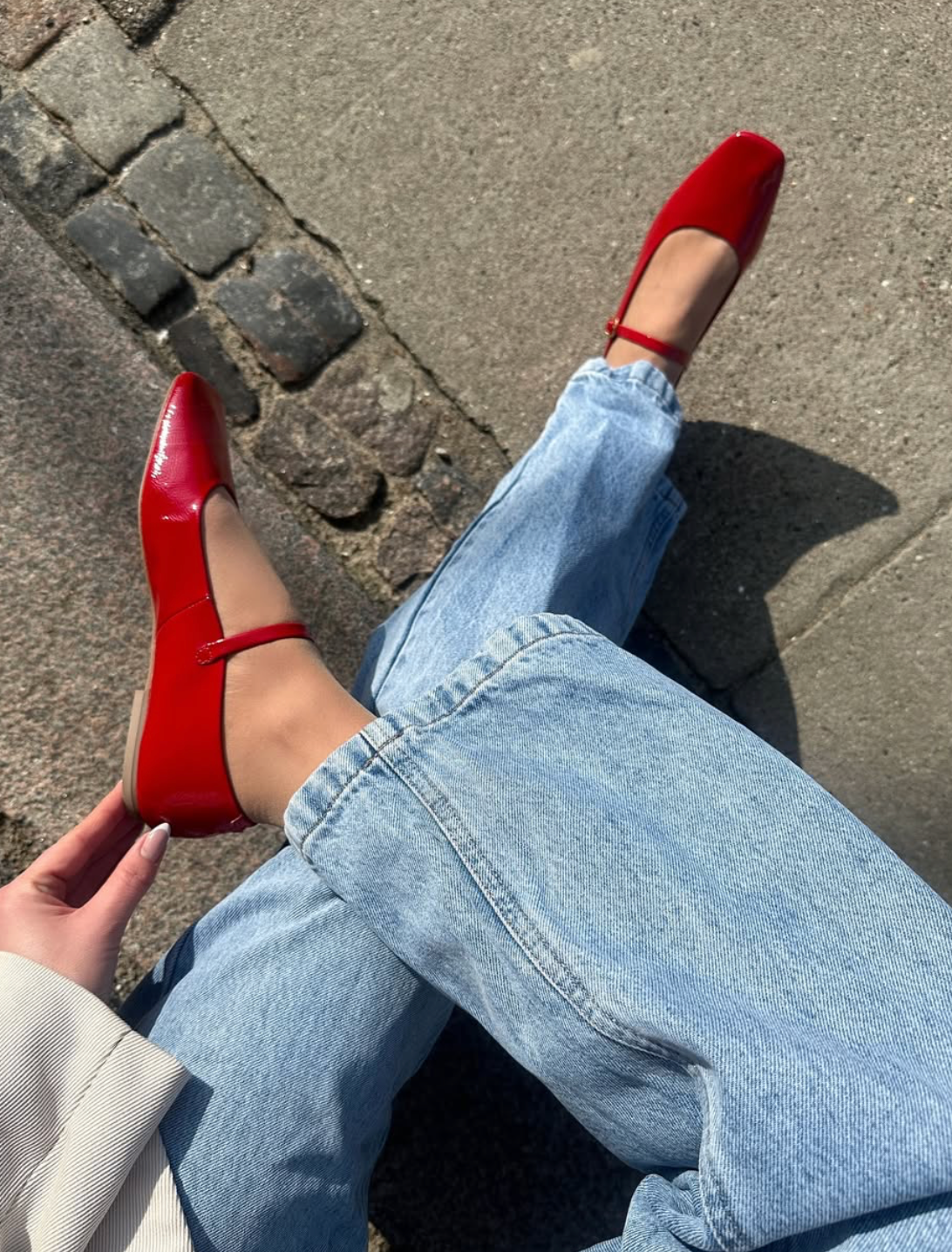 COPENHAGEN SHOES All For Love-Patent Ballerina Rød - Farmor Ingvarda
